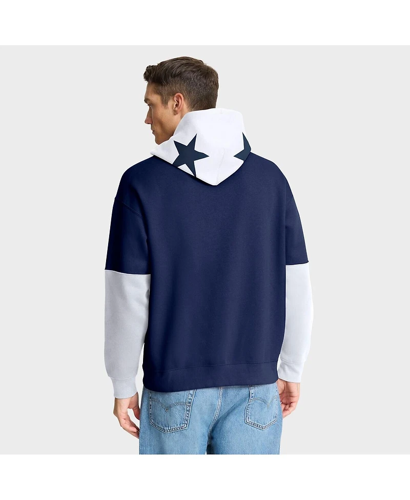 Fanatics Men's Navy Dallas Cowboys Helmet Retro Pullover Hoodie