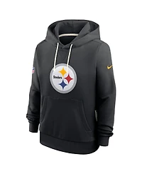 Nike Women's Black Pittsburgh Steelers Sideline Standard Issue Initial Home Dri-fit Hoodie