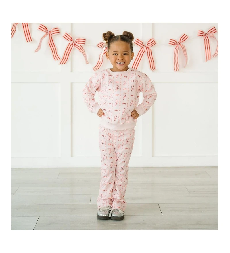 Sweet Wink Toddler Girls Candy Cane Lane Christmas Sweatshirt
