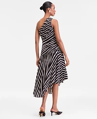 I.n.c. International Concepts Women's One-Shoulder Ruched Asymmetrical Dress, Macy's Exclusive