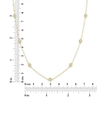Macy's 2-Pc. Diamond Necklace Set (1/6 ct. t.w.) 14K Yellow Gold over Sterling Silver or