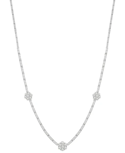 Wrapped in Love Diamond Tennis Flower Necklace (2.5 ct. t.w.) in 14K White Gold