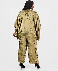 Anne Klein Plus Size Dolman Sleeve Top Wide Leg Pants