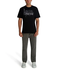 Karl Lagerfeld Paris Men's All-Over Stitch T-Shirt