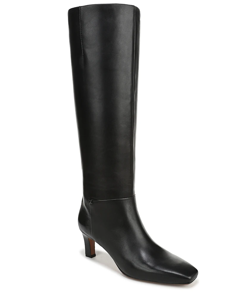 Franco Sarto Women's Timmy Wide Calf Square Toe Zip Tall Boots