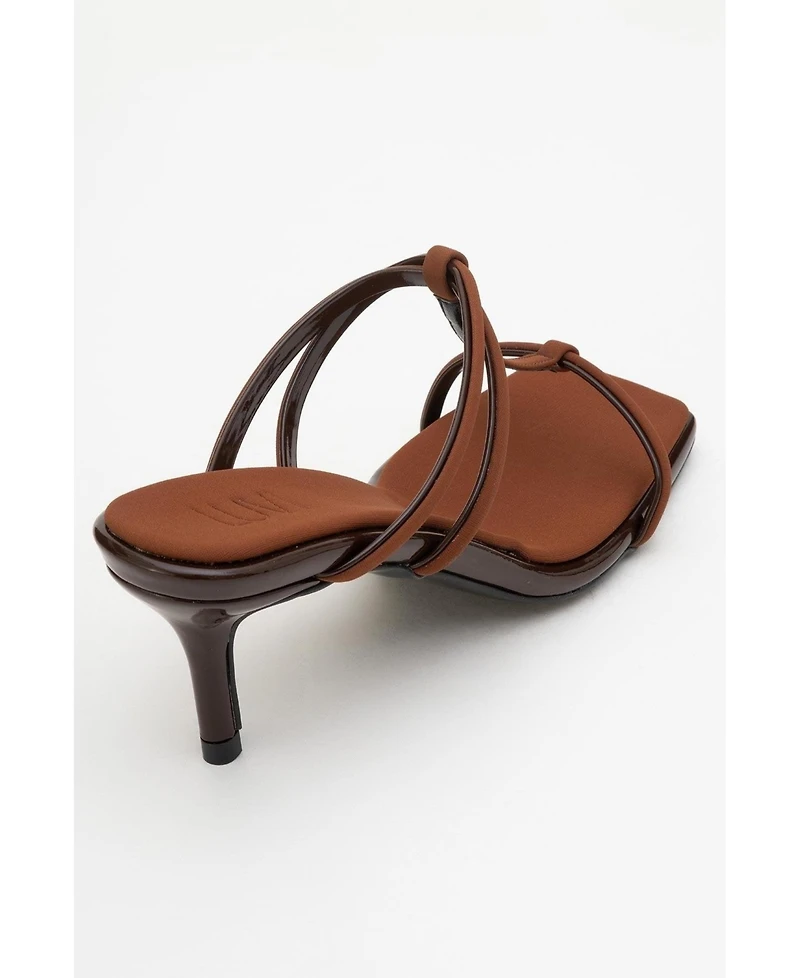 Prologue Shoes Mocha Strap Heel Sandal (Women)