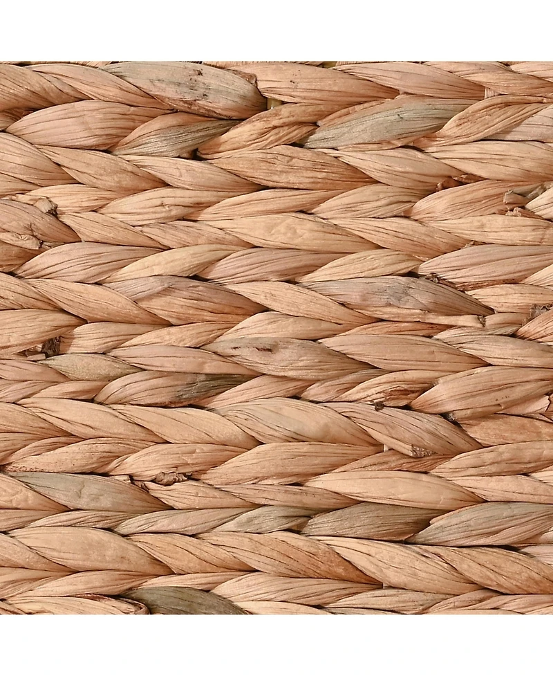 12" Hand-Woven Hyacinth Pantry Baskets with Chalkboard Labels and Handles (Set of 4)