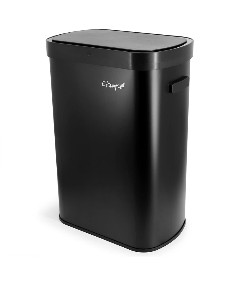 Elama 13 Gallon Automatic Sensor Hands Free Trash Can in Black