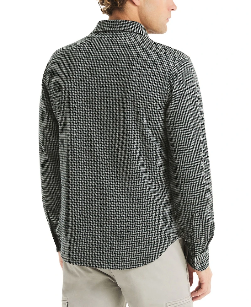 Nautica Men's Houndstooth Long Sleeve Shirt