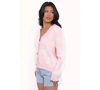 Petal and Pup Women's Wrenn Bow Knit Cardigan - Soft Pink