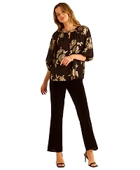 Sam & Jess Women's Velvet Straight-Leg Pull-On Pants