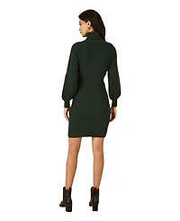 Yumi Women's Roll Neck Knitted Dress