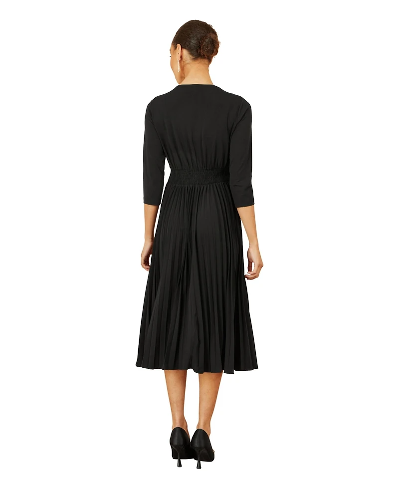 Yumi Women's Jersey Knot Waist Midi Dress