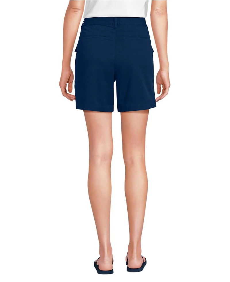 Lands' End Women's Cool Fade High Rise 7" Cargo Shorts