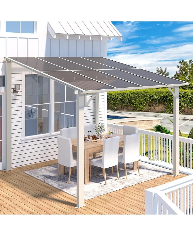 Aecojoy 8'x8' Wall Mounted Gazebos Pergola