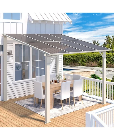 Aecojoy 8'x8' Wall Mounted Gazebos Pergola