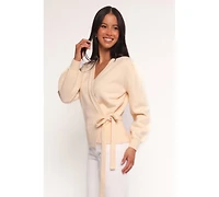 Petal and Pup Women's Abbey Ballet Wrap Cardigan - Cream Xl