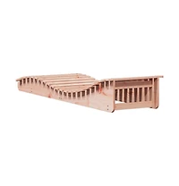 Sun Lounger Natural wood Solid Douglas fir wood 80.7 x 23.6 in