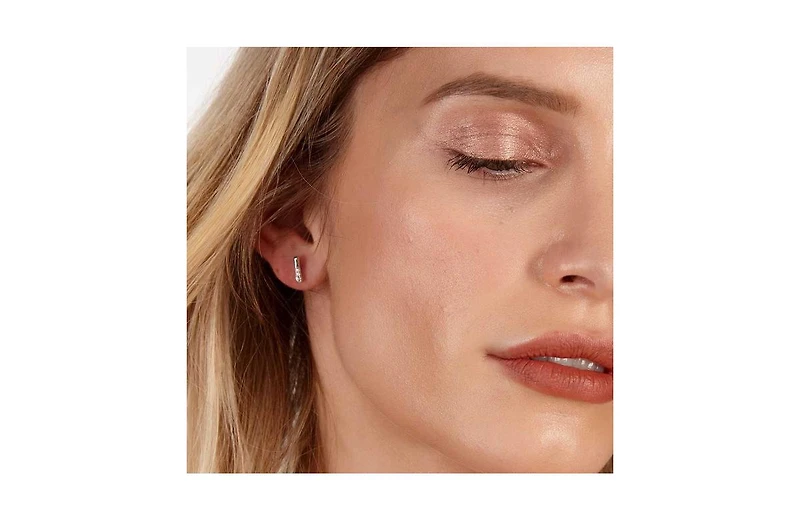 Mini Skinny Drop Studs in Gold Vermeil