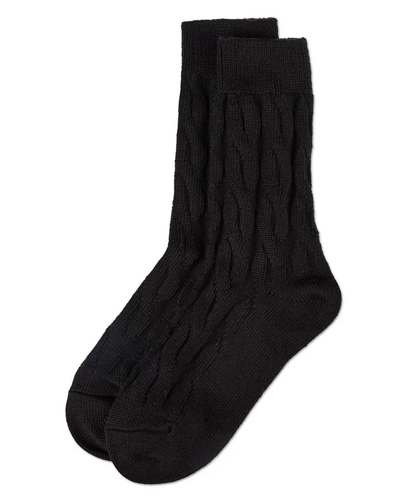 MeMoi Women's Neutral Twisted Knit Essential Boot Socks