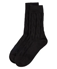 MeMoi Women's Neutral Twisted Knit Essential Boot Socks