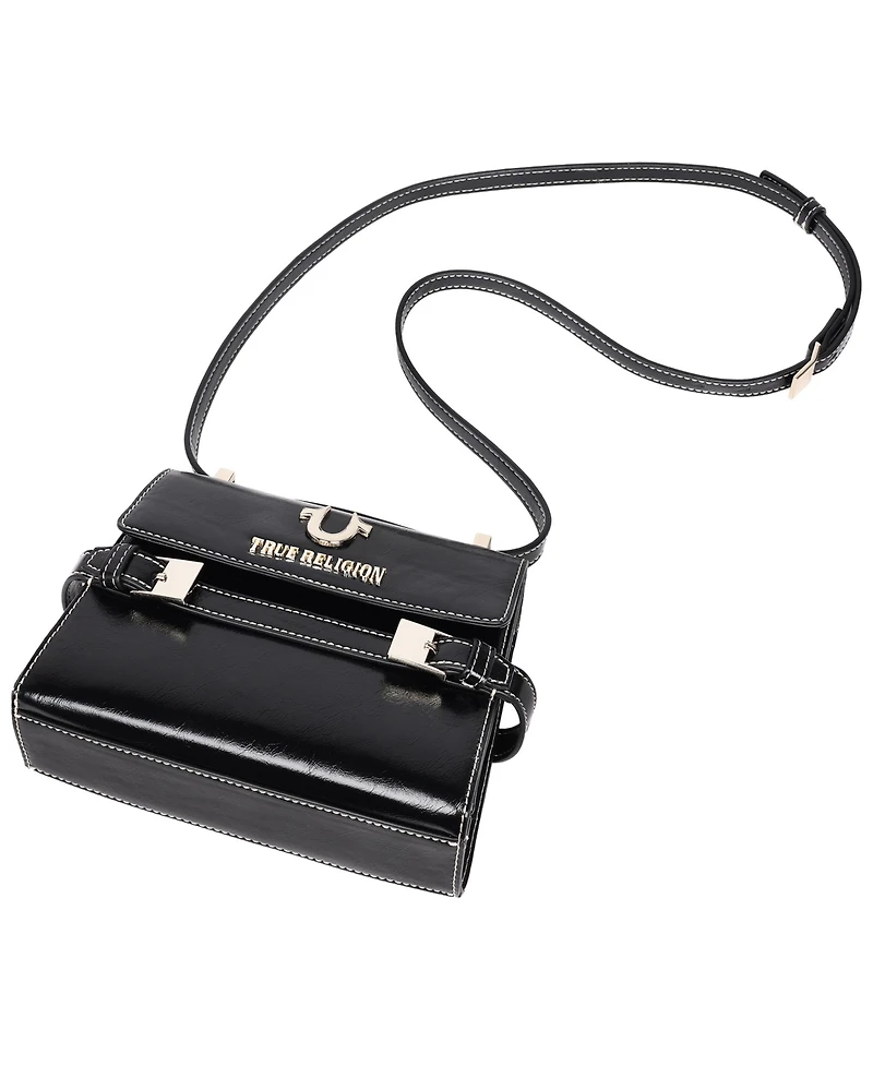 True Religion Buckle Tab Flap Bag