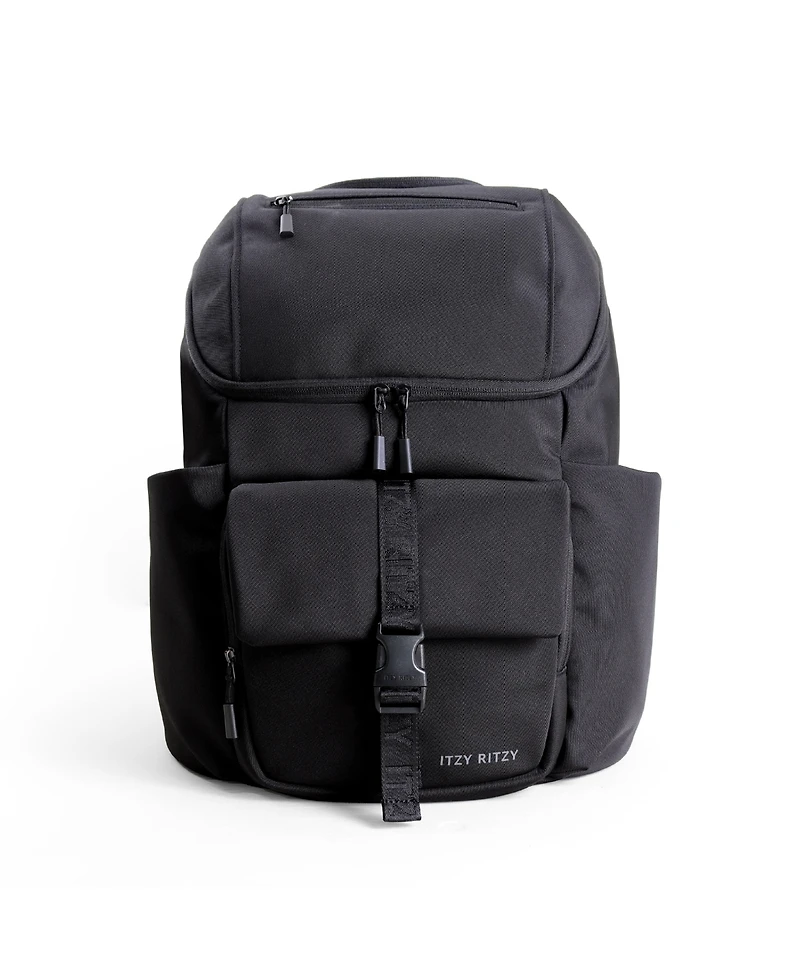 Itzy Ritzy Baby Belong Top Open Backpack Woven Chocolate