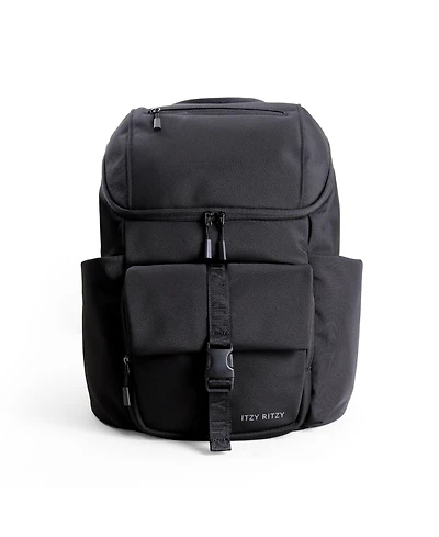Itzy Ritzy Baby Belong Top Open Backpack Woven Chocolate