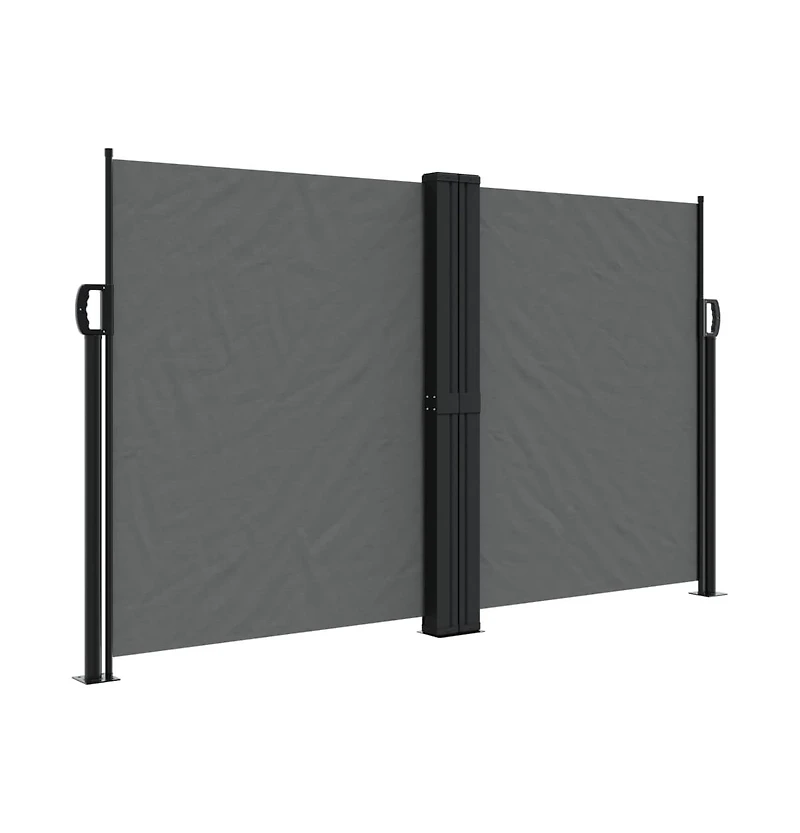 Retractable Side Awning Anthracite 100% polyester with Pu coating