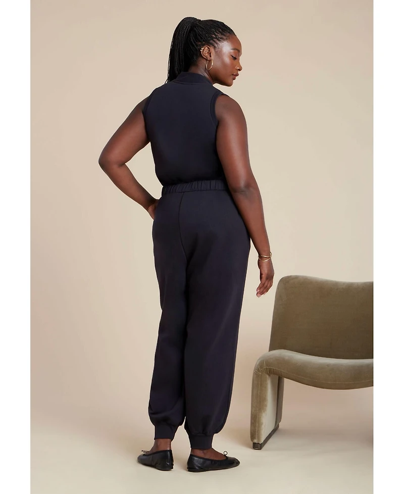 Eloquii Elements Women's Plus Sleeveless Knit Jumpsuit