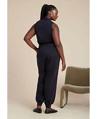 Eloquii Elements Women's Plus Sleeveless Knit Jumpsuit
