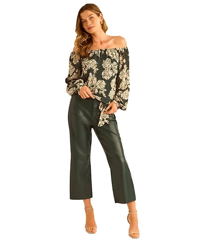 Vince Camuto Women's Floral Off-The-Shoulder Long-Sleeve Blouse