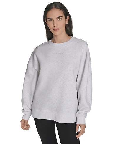 Calvin Klein Women's Performance Crew Neck Oversized Sweatshirt