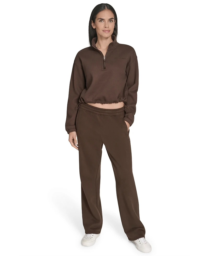 Calvin Klein Women's Performance Half-Zip Pull-On Sweatshirt