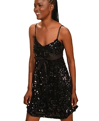 Isaac Mizrahi Women's Sleeveless Sequin Mini Dress