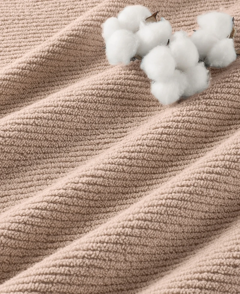 Madison Park Diagonal Ribbed Cotton 6-Pc. Washcloths Set