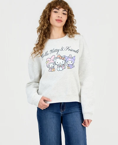Grayson Threads, The Label Juniors' Hello Kitty & Friends Fleece Crewneck Sweatshirt