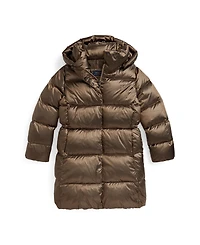 Polo Ralph Lauren Girls 7-16 Metallic Long Sleeves Outerwear Coat