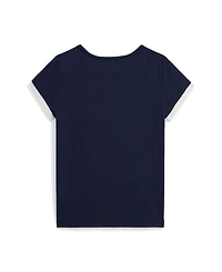 Polo Ralph Lauren Girls 2T-6X Logo Crest Short Sleeve T-Shirt