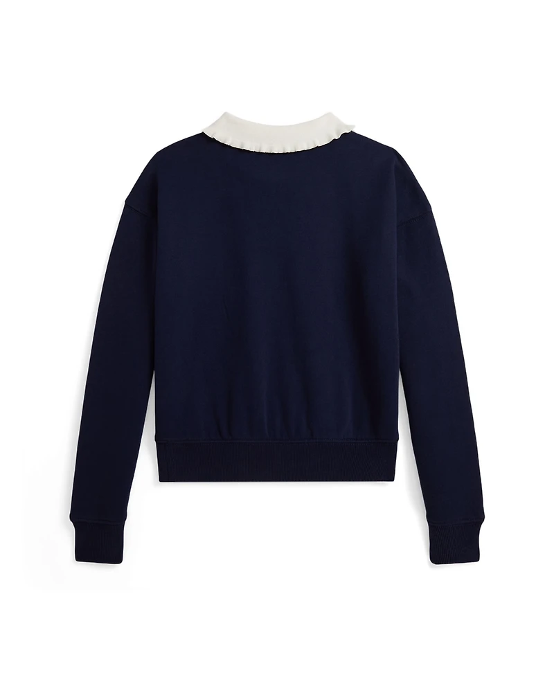Polo Ralph Lauren Girls 7-16 Collar Long Sleeve Sweatshirt