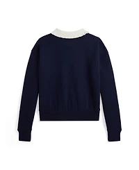 Polo Ralph Lauren Girls 7-16 Collar Long Sleeve Sweatshirt