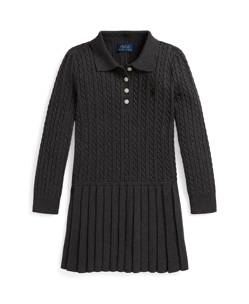Polo Ralph Lauren Girls 2T-6X Mini-Cable Long Sleeves Sweater Dress