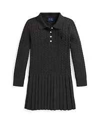 Polo Ralph Lauren Girls 2T-6X Mini-Cable Long Sleeves Sweater Dress