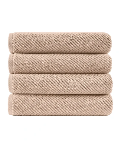 Madison Park Diagonal Ribbed Cotton 4-Pc. Bath Towel Set
