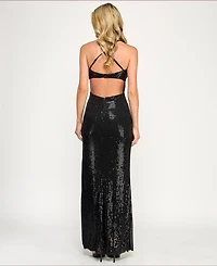 Katia Rae Women's Sequin Long Dress