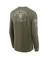 Nike Men's Olive Las Vegas Raiders 2025 Salute to Service Long Sleeve T-Shirt