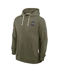 Nike Men's Olive Baltimore Ravens 2025 Salute to Service Dominant Force Pullover Hoodie