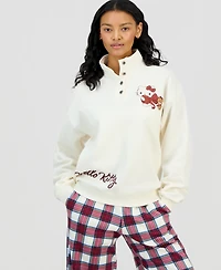 Grayson Threads, The Label Juniors' Hello Kitty Quarter-Snap Sweatshirt