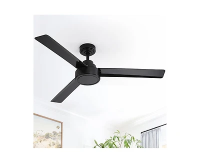 52-inch Modern 3-Blade without Light Ceiling Fan with Six Speed Remote Control and Timing Function for Indoor