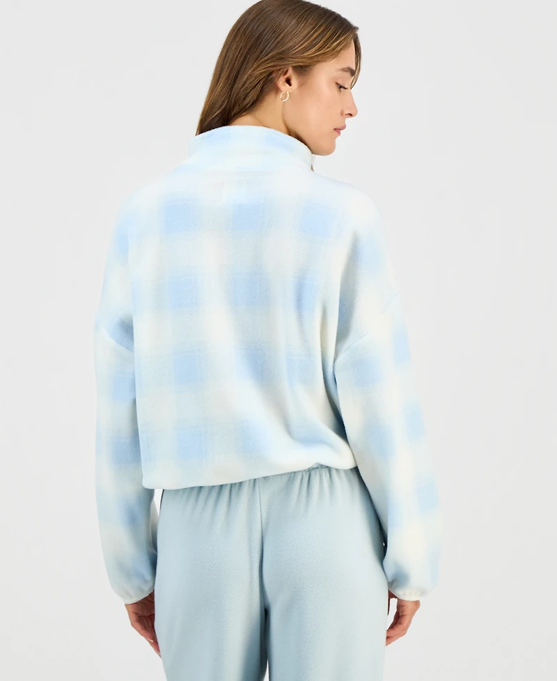 Hippie Rose Juniors' Polar Fleece Quarter-Zip Sweatshirt